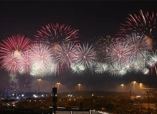 华宁县焰火晚会